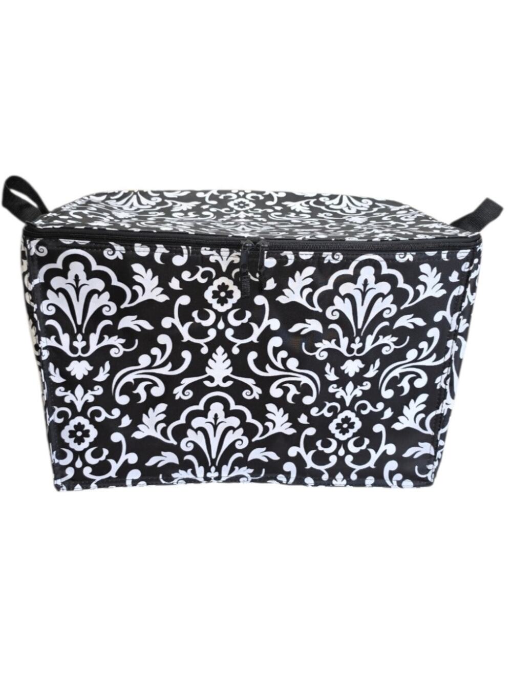 NEW Thirty-One Large Thermal Container Retired Black Parisian Pop Damask Tote